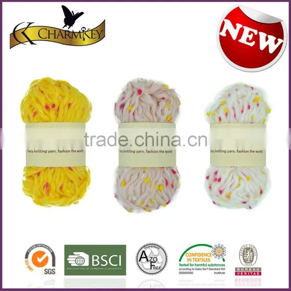 Charmkey Acrylic Roving Yarn Nylon Blended Yarn Fancy Dot Yarn Baby Yarn photo-4