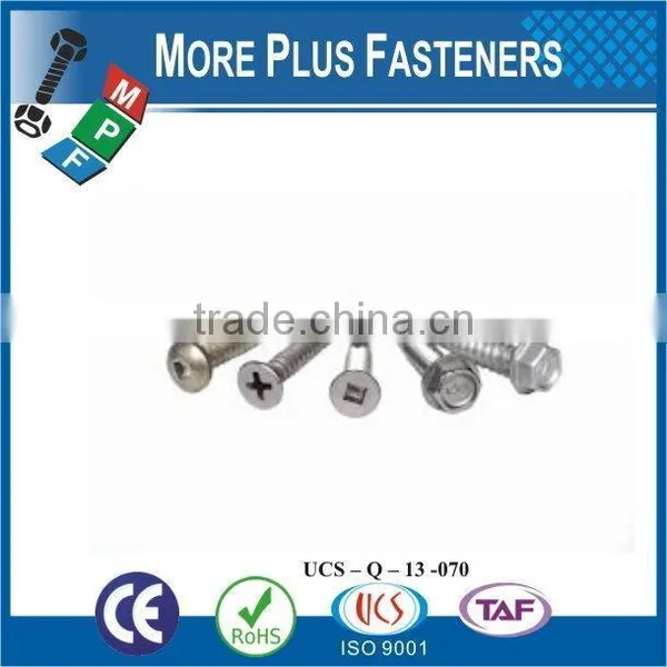 Taiwan #12-14 x 1-1/4" Hex Unslotted HWH Epoxy #3 410 Stainless Steel Bonded Sealing Washer Tek Self-Drilling Screw photo-4