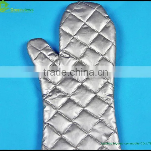 High Quality Extra Long Silicone Oven Mitts Heat Protective Glove With Cotton photo-3