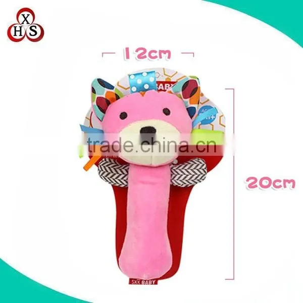 Custom Cute Soft Plush Rattle Ball Infant Soft Baby Rattle Toy photo-5