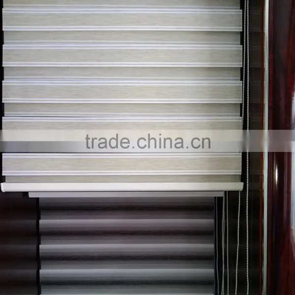 Double Layers Roller Zebra Blinds Shade Wholesale Fabrics China photo-4