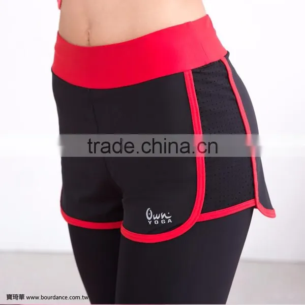 Breathable Women Layered Yoga Capri Pants photo-2