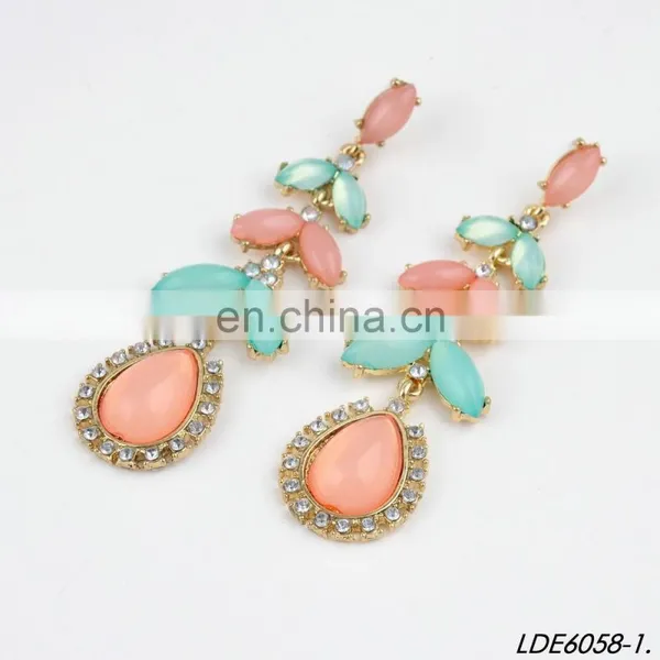Opal Stones Ping&mint Earrings Ivy Branch Earrings Wholesale Gold Jewelry photo-2