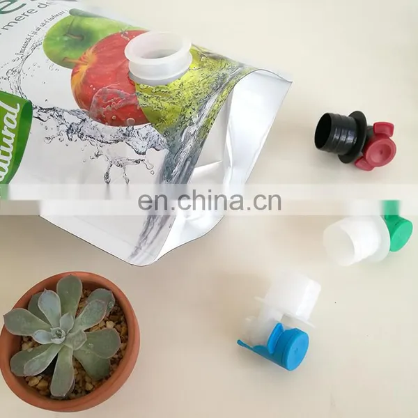Environmental Protection Stand up Wine Bag With Spout Tap/reusable Spout Pouch With Handle photo-5