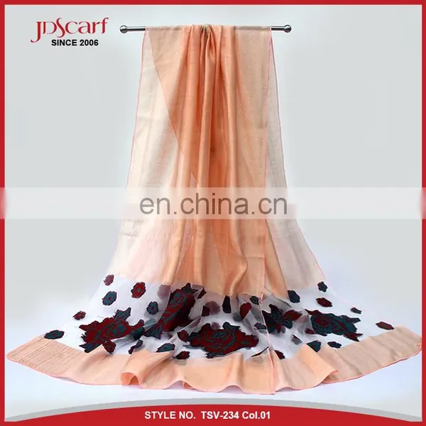 Latest Design Great Quality Silk and Wool Feeling Muslim Lace Scarf Fashionable Scarf photo-2