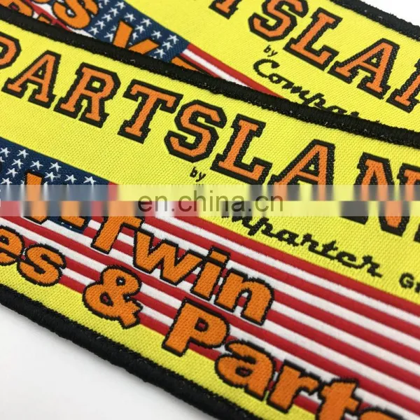 High Quality Apparel Accessory Cotton Woven Patch/ Eng Woven Labels for Garment photo-6