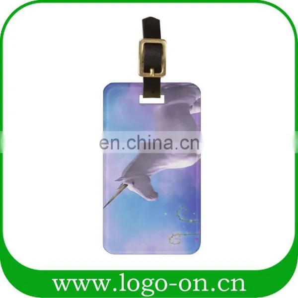 Manufacture Customize Personalized Cruisel Unicorn And Pineapple PU Leather Luggage Tag photo-2