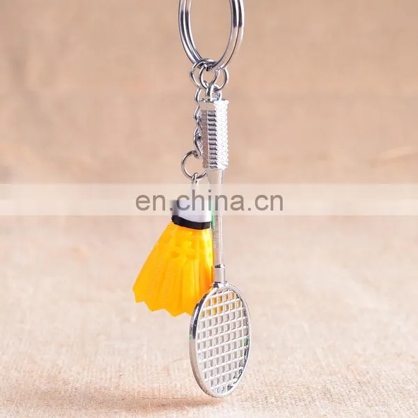 Custom Sport Key Holder for Shuttlecock Pendant Badminton Keychain Metal Badminton Key Chain photo-6