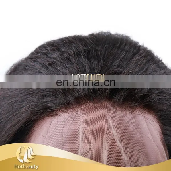 2017 New Arrival Hot Sale Brazilian Hair Ample and Silky Kinky Straight Virgin Hair Full Lace Wig photo-5