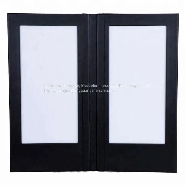 M5511 2 Pages Menu Cover Black PU Menu Holder for 5.5x11'' Papers photo-4