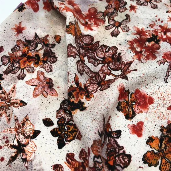 Hot Selling New Fashion Custom Textile Digital Printing Soy Silk Fabric photo-4