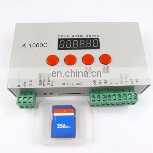 K-1000C(T-1000S Updated) 2048 Pixels Addressable Controller With SD Card DC5-24V photo-3