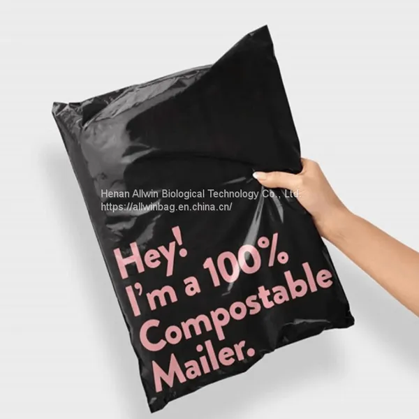 Custom Design Cornstarch Plated Made Biodegradable Compostable Envelope Packing Bag Mailer Bag