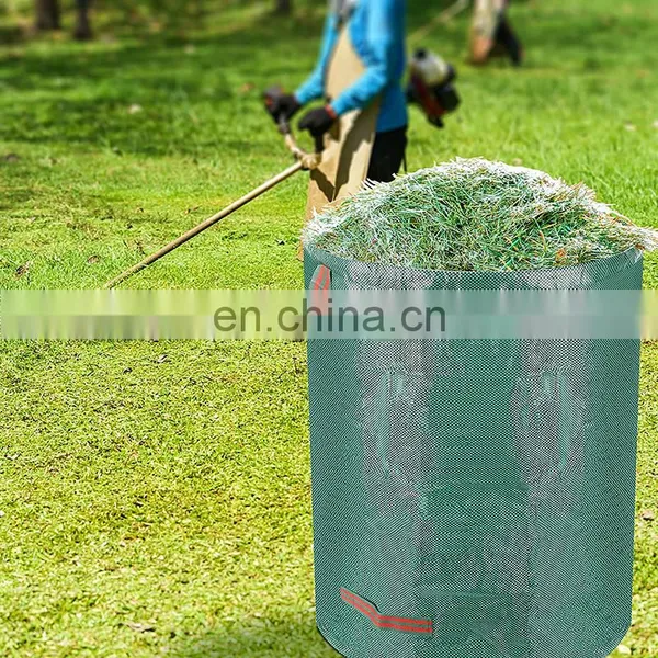 Heavy Duty 120L Reusable Hard Bottom Yard Lawn and Leaves Green Garden Waste Bag photo-5
