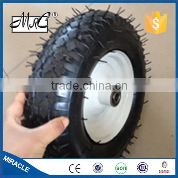 High Quality One Wheel Enclosed Structure Pneumatic Rubber Wheelbarrow Wheel 3.50-6 photo-6