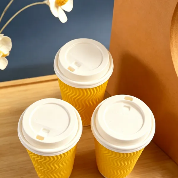 Customized Double Wall Paper Cup for Hot Drinks With Corrugated Insulation photo-3
