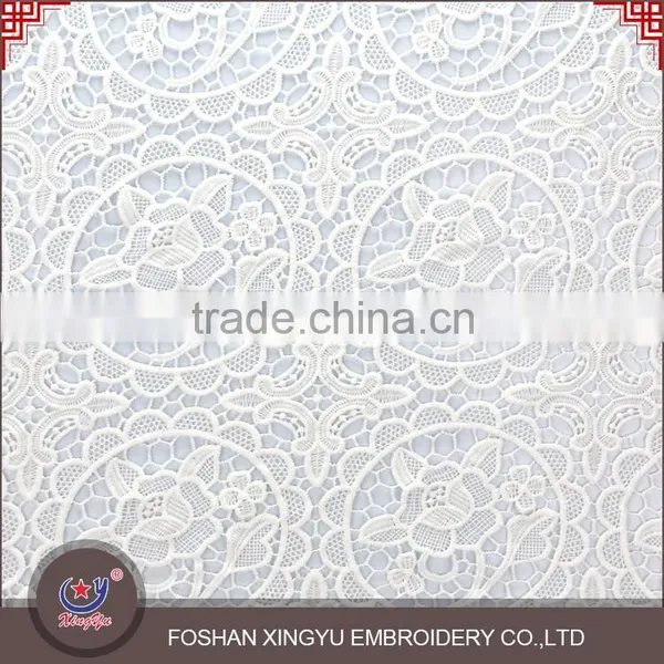 Chinese Manufacturer Cutwork Embroidery Dress Types of Net Lace Fabric With Meticulous Care Design photo-2