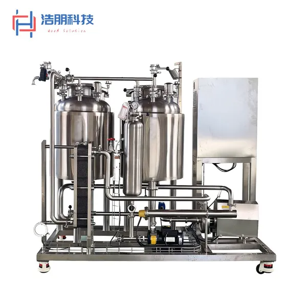 100L Dual-Tank Mobile CIP Cleaning System 24KW Heating 316L Stainless Steel Automatic Cleaning​ photo-5