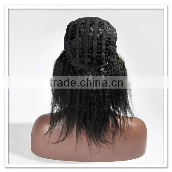 Hot Afro Kinky Straight Human Hair Lace Front Full Lace Silk Top Wig photo-2