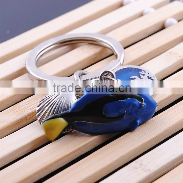 Wholesale Pet Key Chain Key Ring Blue Emperor Fish Keychains photo-3