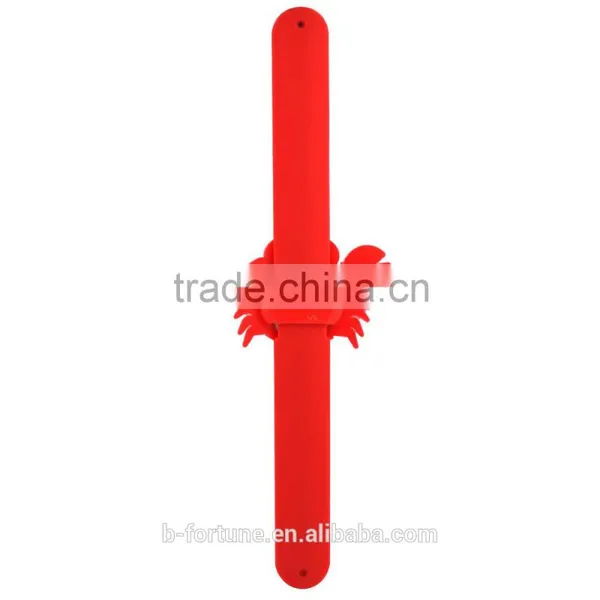 LP1511 Red Color Silicone Slap Bracelet LCD Watch photo-6