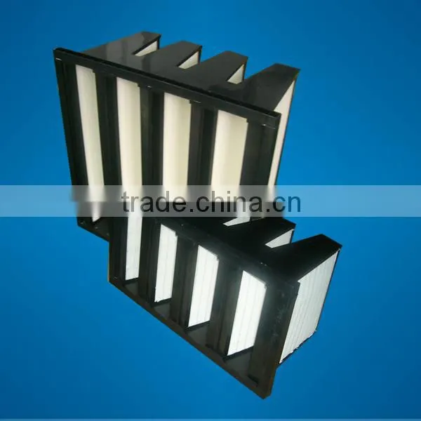 Large Holding Capacity PP Media V Bank Hepa Filters photo-5