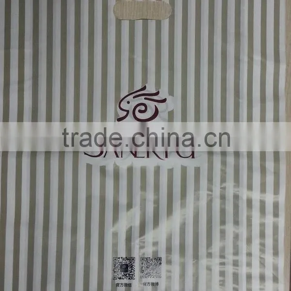 OEM Service Plastic Stripe Printed Die Cut Packaging Bag for Clothing photo-4