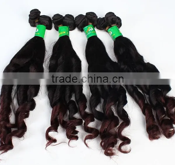 Hot China Factory SPRIAL CURL 3 Bundles Red Brazilian Hair Weave photo-6