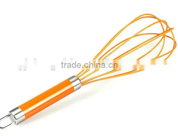 Hot Sale Colorful 12' Silicone Whisk Silicone Kitchen Utensils for Blending, Whisking, Beating & Stirring