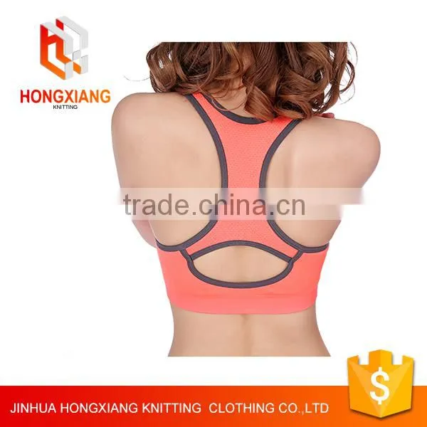 Hongxiang (OEM Factory/Trade Assurance)Women Wholesale Sports Bra Custom Sports Bra Yoga Fitness Sports 12color photo-2