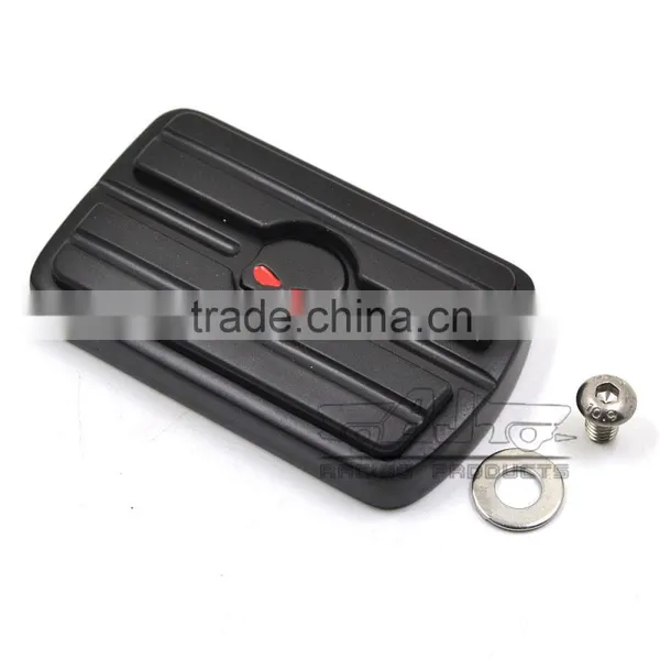 BJ-FP216-052 Skull Large Billet Aluminum Brake Pedal Pad Cover For 1980-up Harley Touring photo-3