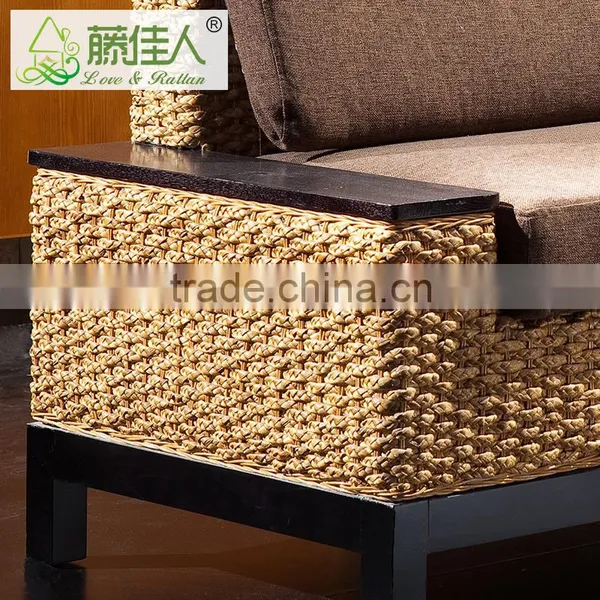 High Quality 4 Seat Pizza Hut Cafe Single Restaurant Wicker Woven Booth photo-3
