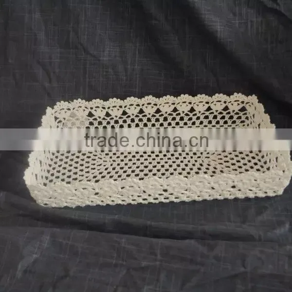 Popular Quality Crochet Cotton Tray by 100% Hand Knited photo-2