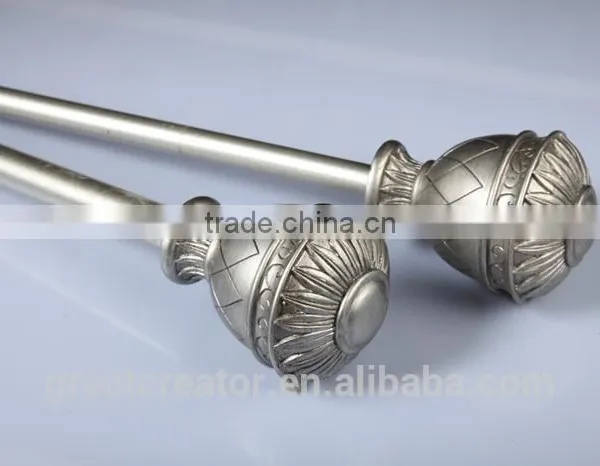 Decorative Open-Work Resin Finials For 3/4" (19mm) Gold Metal Curtain Rods, High Quality Designer Drapery Hardware photo-4