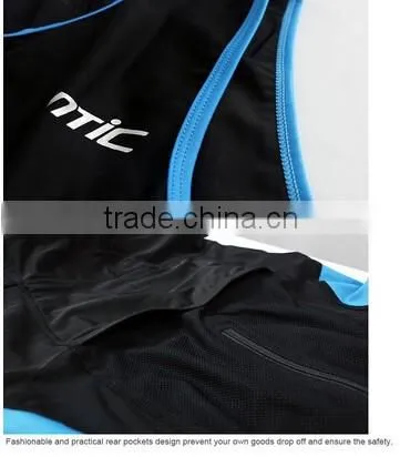 2015 Santic Triathlon Skinsuit Men Singlet Skin Cycling Tri Suit Clothing Blue photo-4
