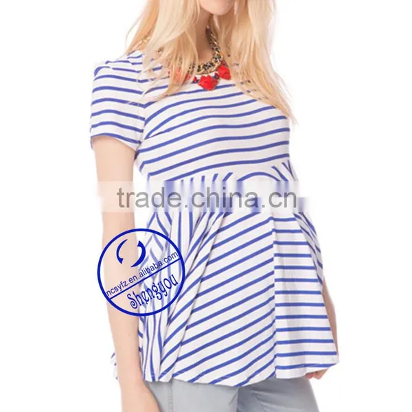 Custom 100% Cotton Jersey Yarn Dyed Maternity Clothing photo-4