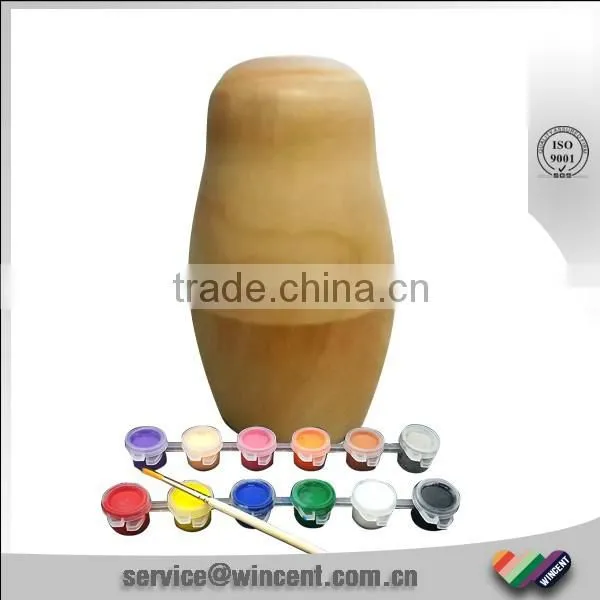 Gift Wood DIY Drawing Russian Matryoshka Doll photo-2