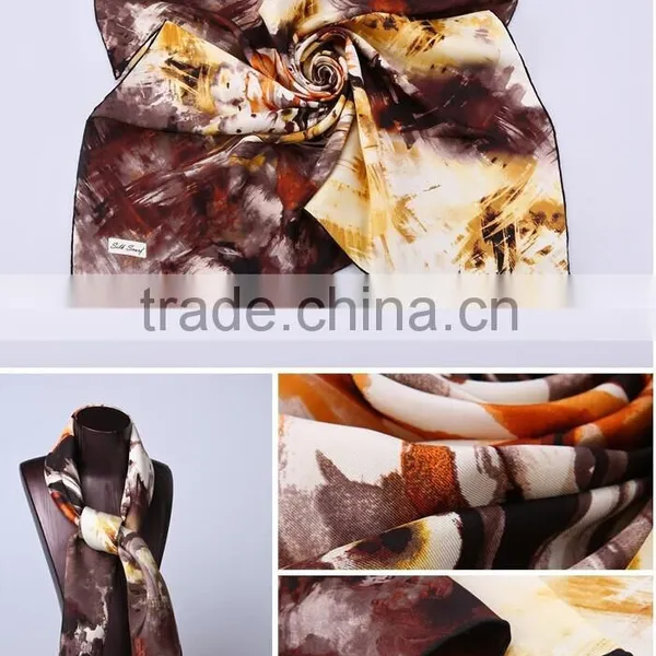 Fashion Factory Direct Custom Screen Printed Silk Scarf Quality Choice photo-5