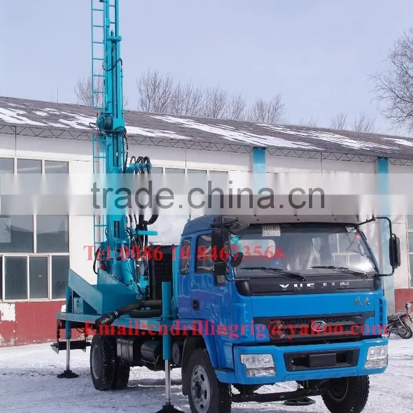 200M Truck Mounted Hydraulic Water Well Borehole Drilling Rig Suit for Mud Drilling and DTH Drilling