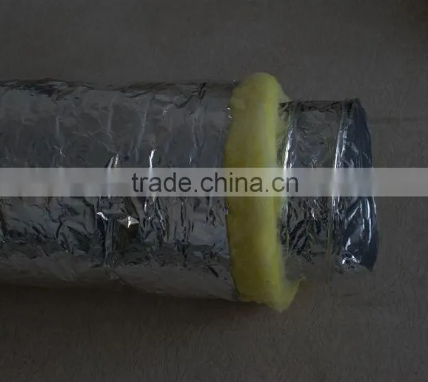 Insulated Flexible Aluminum Air Duct With 16kg/25mm Fiber Glass photo-6