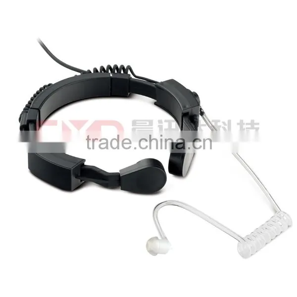 Mobile Radio Headset Intercom Throat Microphone Headphone With Finger PTT photo-2