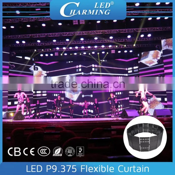 Indoor Full Color Flexible LED Mesh Curtain Glass Window LED Display photo-2