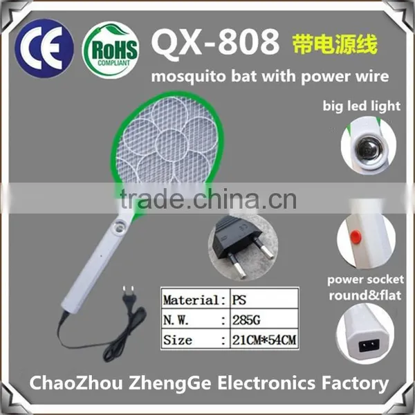 QX808D-1 Rechargeable Mosquito Bat Mosquito Killer Mosquito Swatter With Round or Flat Plug