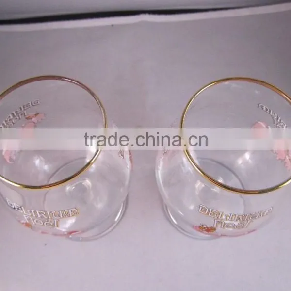 Royal Gold Rim Glassware Drinking Tulip Glass Snifters photo-2