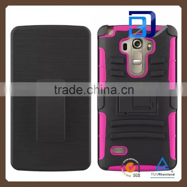 Best Quality Combo Heavy Duty Hybrid Rugged Rubber Belt Case Armor Case For LG G4 Vista Factory Price photo-2