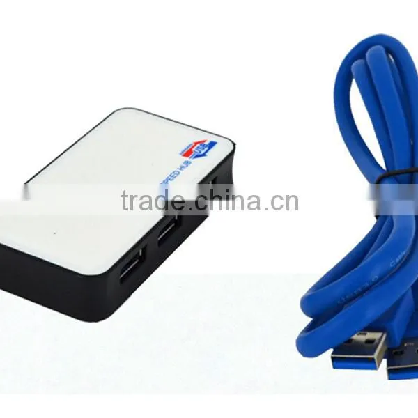 Slim USB 3.0 4-Port 5Gbps Speed Portable Compact Hub Adapter For PC Laptop Mac photo-2