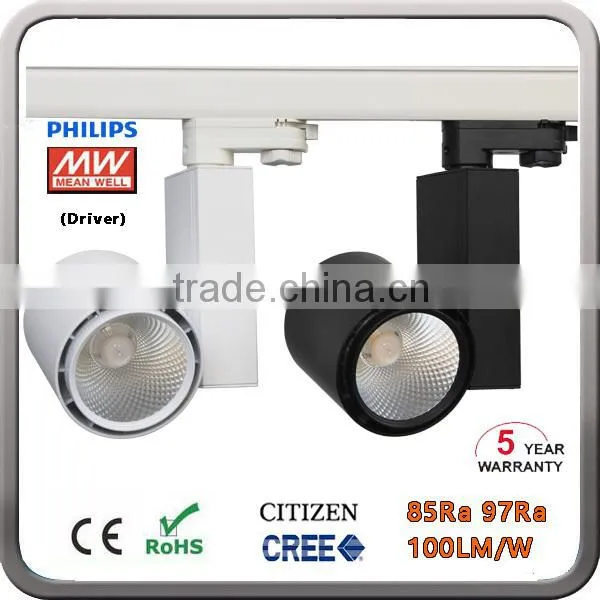 20W Ra97cob Track Light With Citizen Chip With 4 Wires Track Rail Light 100lm/W photo-2