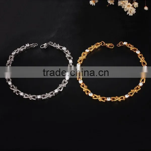 Fashion Dubai 18kgp Gold Plated Healthy Kids Stainless Steel Bracelet Jewelry photo-6