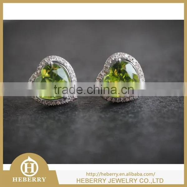 Heart Shape Crystal Gemstone Earring With Semi-precious Gemstone for VIP Gift photo-5