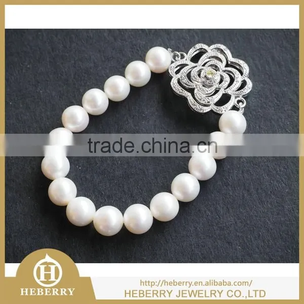 Charming Baby Pearl Bracelets in Size 9mm Match 925 Silver Buckle Wholesale